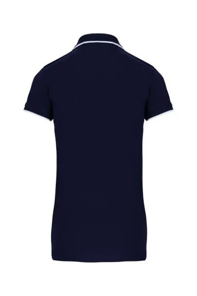  LADIES' SHORT-SLEEVED PIQUÉ KNIT POLO SHIRT - Kariban Navy White