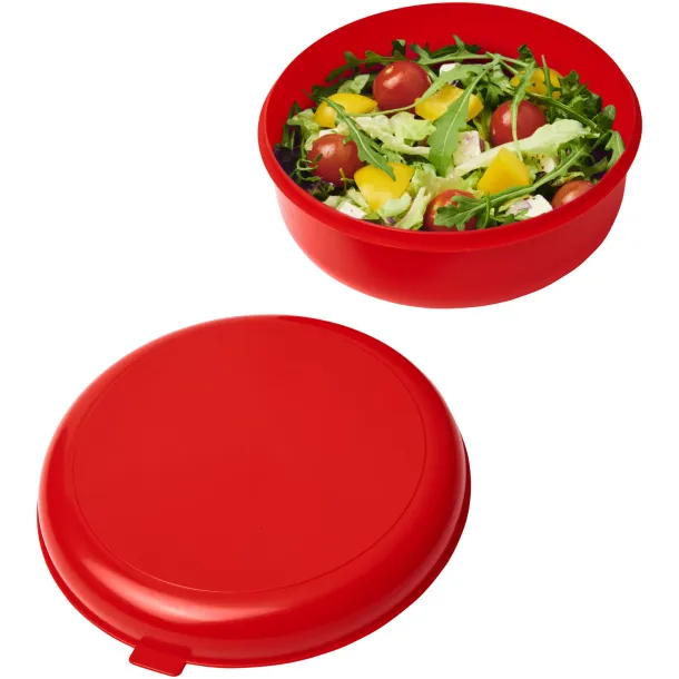 Miku round plastic pasta box - PF Manufactured Red