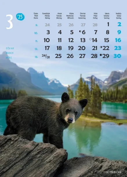  "ŽIVOTINJE" color kalendar Color