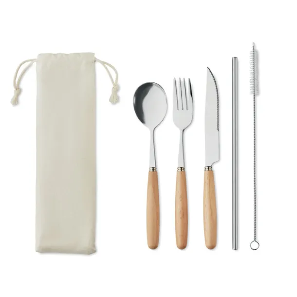 CUSTA SET Cutlery set stainless steel Beige