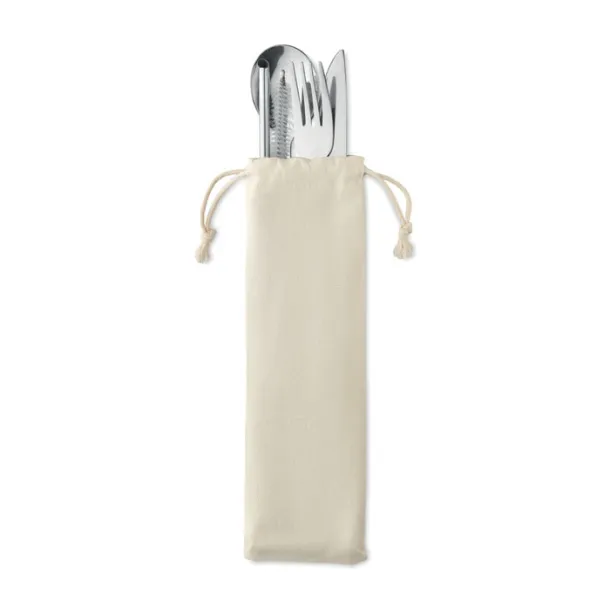 CUSTA SET Cutlery set stainless steel Beige