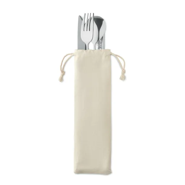 CUSTA SET Cutlery set stainless steel Beige