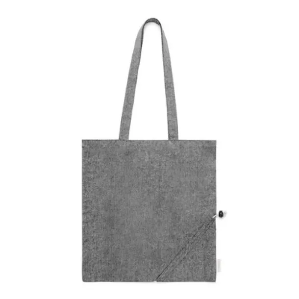  Recycled cotton shopping bag, foldable black