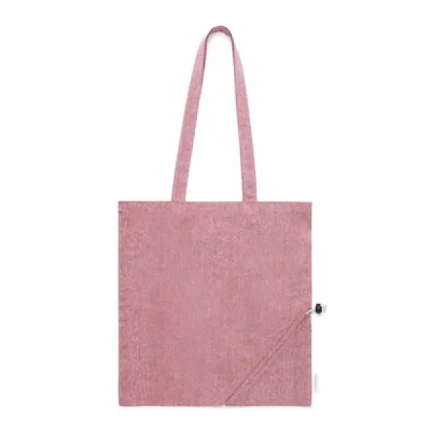  Recycled cotton shopping bag, foldable red