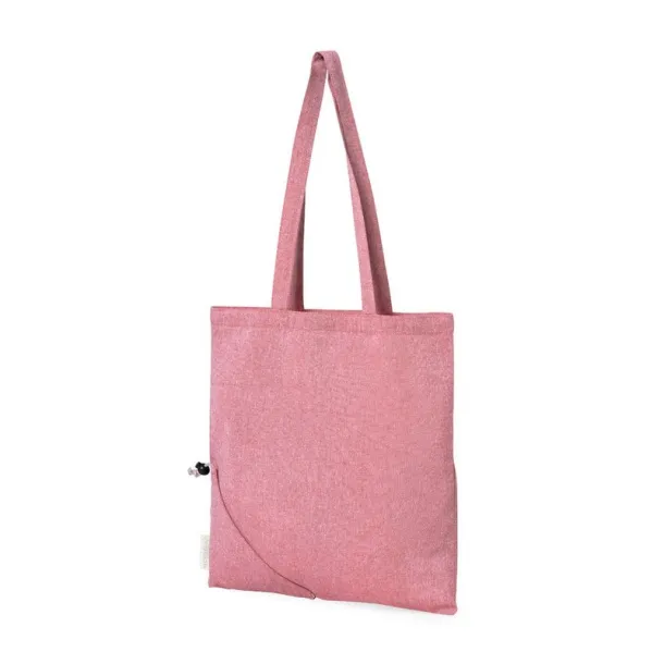  Recycled cotton shopping bag, foldable red