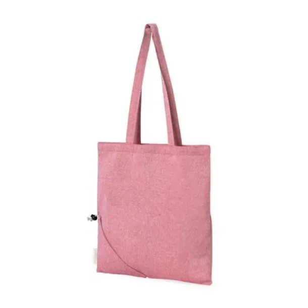  Recycled cotton shopping bag, foldable red