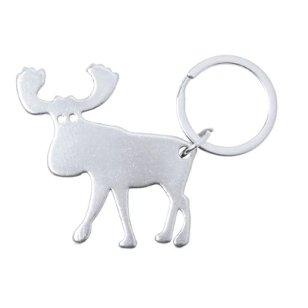  Keyring, bottle opener "reindeer" silver