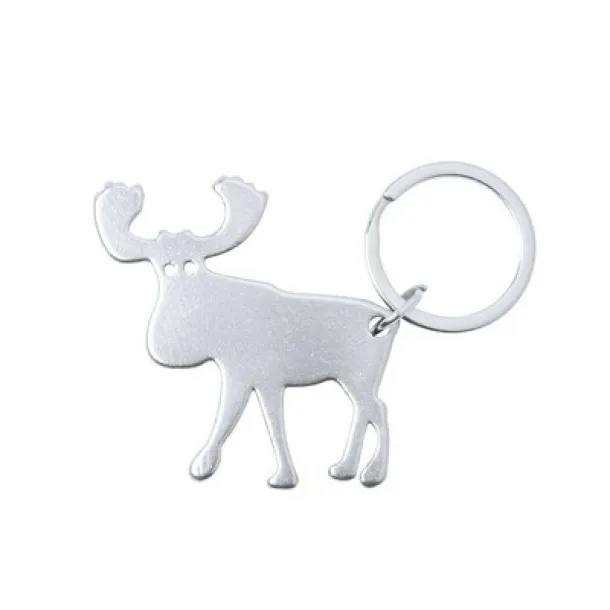  Keyring, bottle opener "reindeer" silver