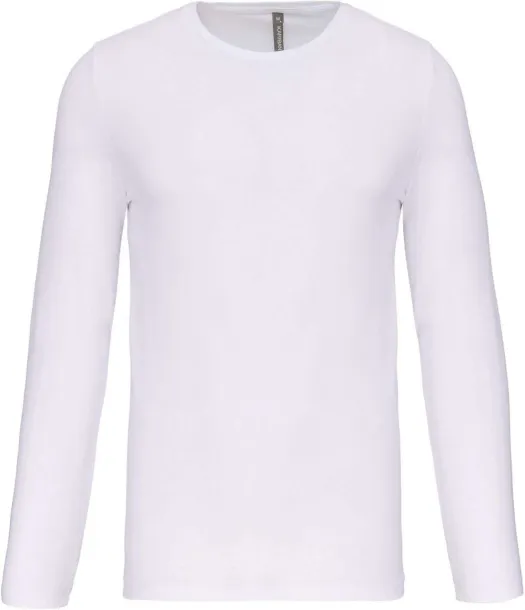  MEN'S LONG-SLEEVED CREW NECK T-SHIRT- 160 g/m² - Kariban White