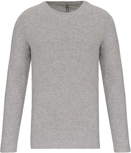  MEN'S LONG-SLEEVED CREW NECK T-SHIRT- 160 g/m² - Kariban Light Grey Heather