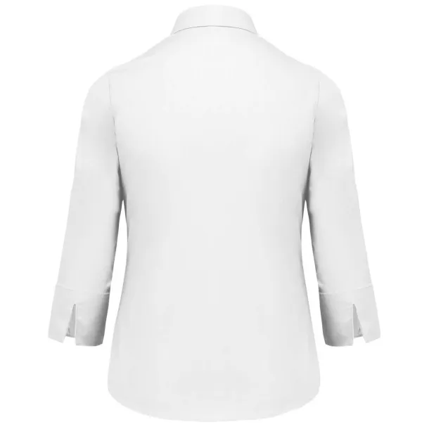  LADIES' 3/4 SLEEVED SHIRT - Kariban White