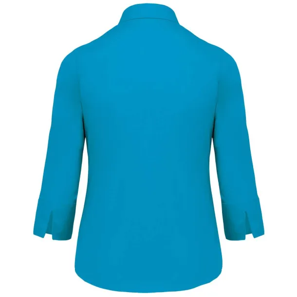  LADIES' 3/4 SLEEVED SHIRT - Kariban Bright Turquoise