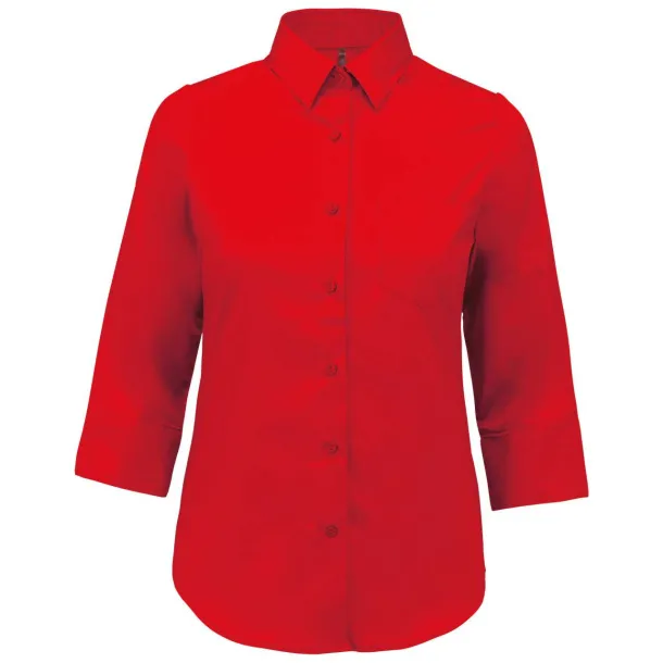  LADIES' 3/4 SLEEVED SHIRT - Kariban Klasična crvena