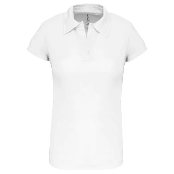  LADIES' SHORT-SLEEVED POLO SHIRT - Proact White