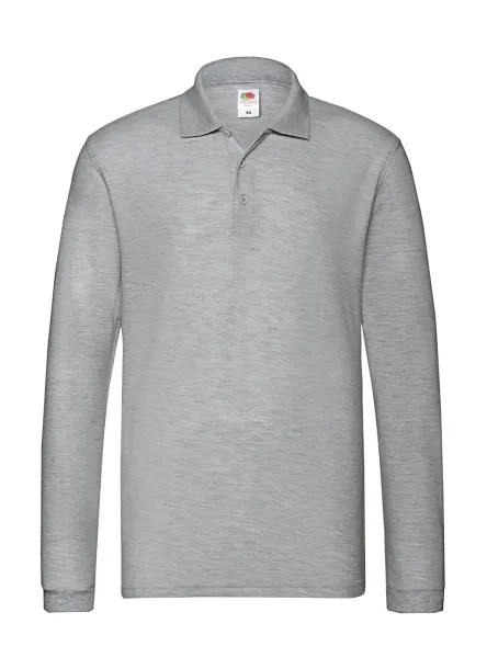  Premium Long Sleeve Polo - Fruit of the Loom Athletic Heather