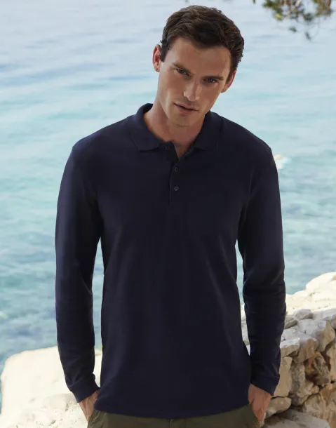  Premium Long Sleeve Polo - Fruit of the Loom