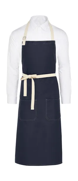  SANTORINI Contrasted Bib Apron with Pocket - SG Accessories - BISTRO Navy