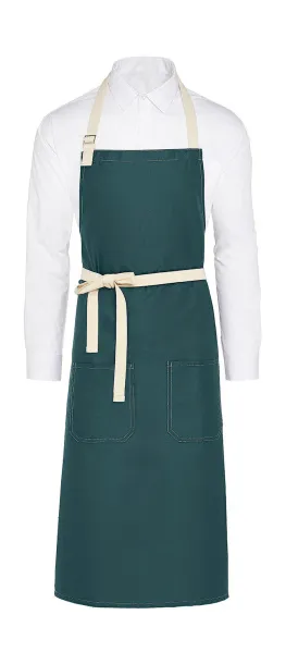  SANTORINI Contrasted Bib Apron with Pocket - SG Accessories - BISTRO Enamel Blue
