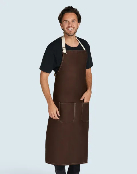  SANTORINI Contrasted Bib Apron with Pocket - SG Accessories - BISTRO (Ex JASSZ Bistro)