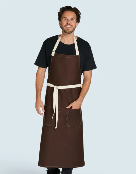  SANTORINI Contrasted Bib Apron with Pocket - SG Accessories - BISTRO (Ex JASSZ Bistro)