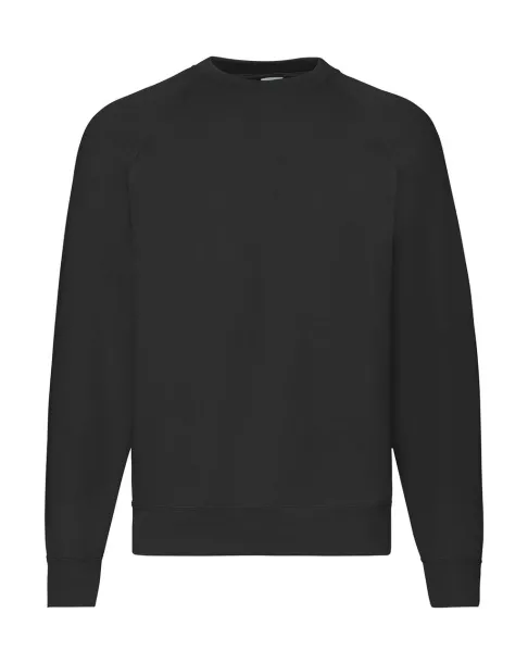  Klasični raglan pulover, 280 g/m² - Fruit of the Loom Crna