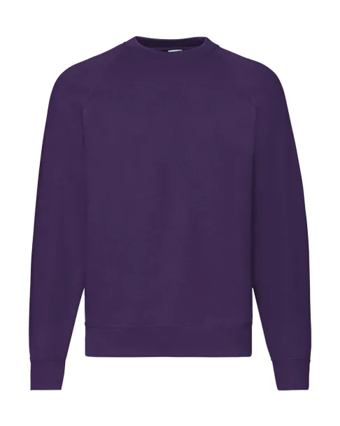  Klasični raglan pulover, 280 g/m² - Fruit of the Loom Ljubičasta