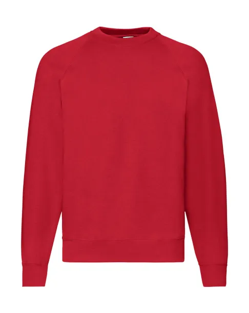  Klasični raglan pulover, 280 g/m² - Fruit of the Loom Crvena