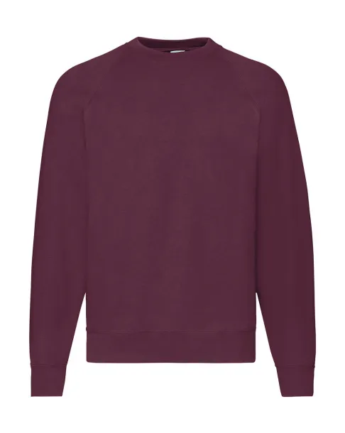  Klasični raglan pulover, 280 g/m² - Fruit of the Loom burgundac
