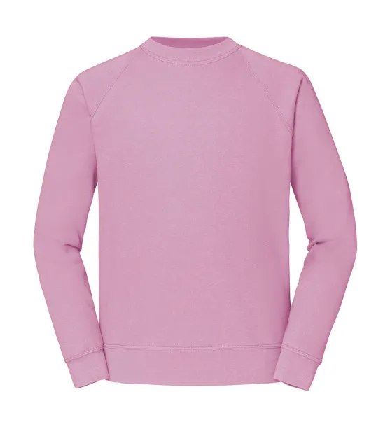  Klasični raglan pulover - Fruit of the Loom Light Pink