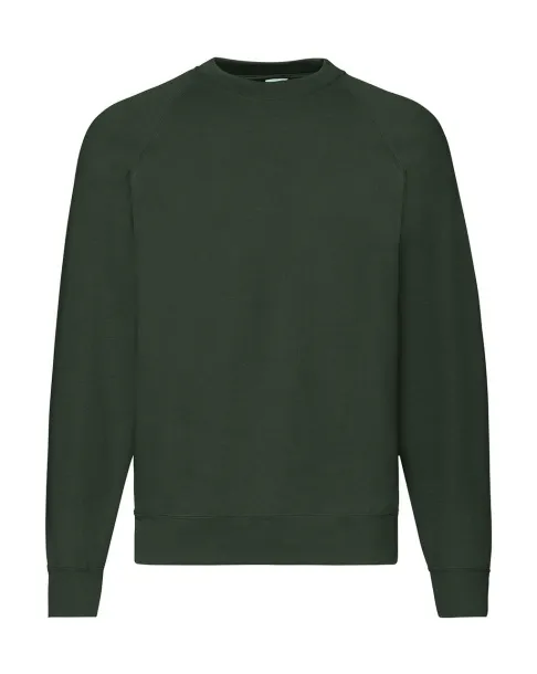 Klasični raglan pulover, 280 g/m² - Fruit of the Loom Zelena