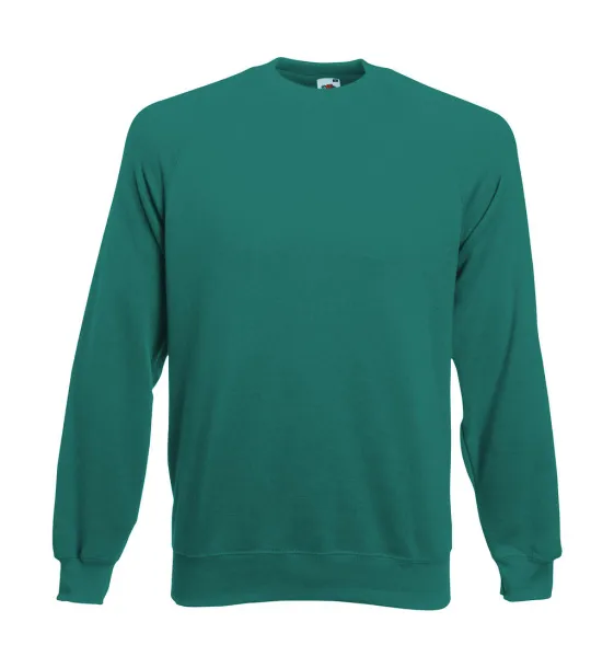  Klasični raglan pulover - Fruit of the Loom Emerald