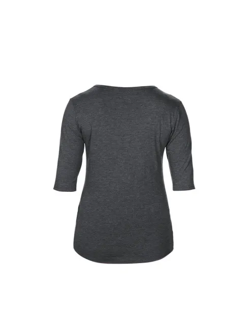  WOMEN’S TRI-BLEND DEEP SCOOP 1/2 SLEEVE TEE - Anvil Dark Heather