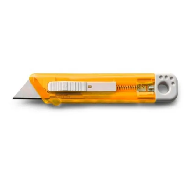  Cutter with safety mechanism orange