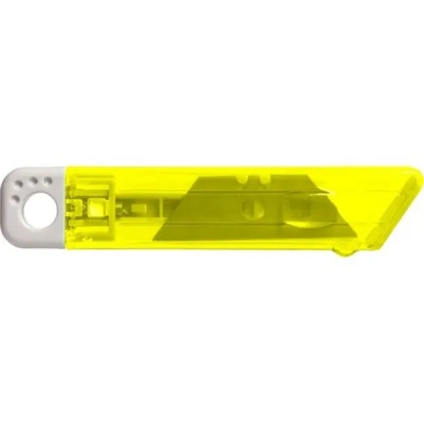  Cutter with safety mechanism yellow