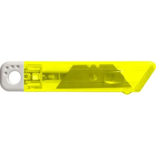  Cutter with safety mechanism yellow