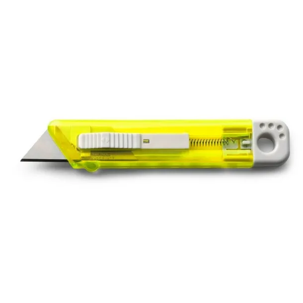  Cutter with safety mechanism yellow