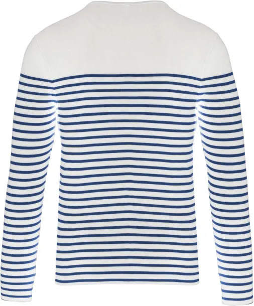  MEN’S LONG-SLEEVED BRETON STRIPE TOP - Kariban White Navy