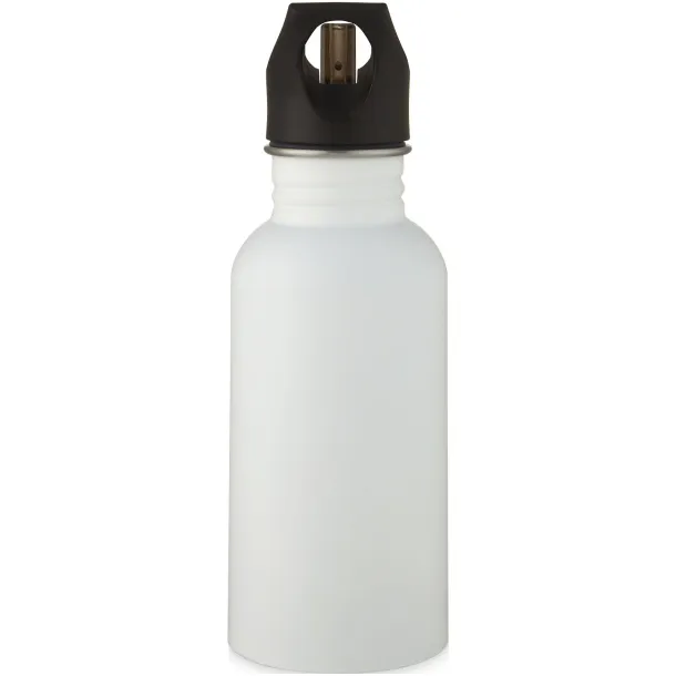 Lexi 500 ml stainless steel sport bottle - Unbranded White