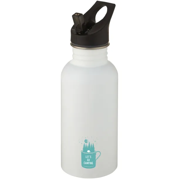 Lexi 500 ml stainless steel sport bottle - Unbranded White