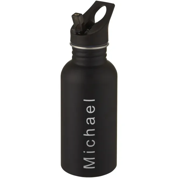 Lexi 500 ml stainless steel sport bottle Solid black