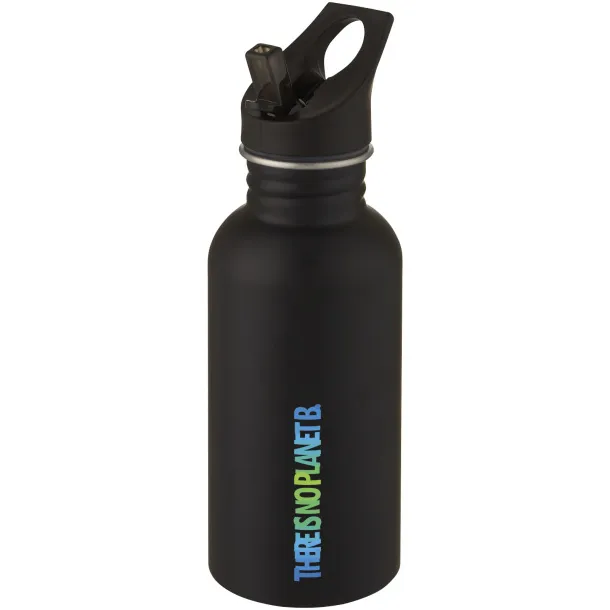 Lexi 500 ml stainless steel sport bottle Solid black