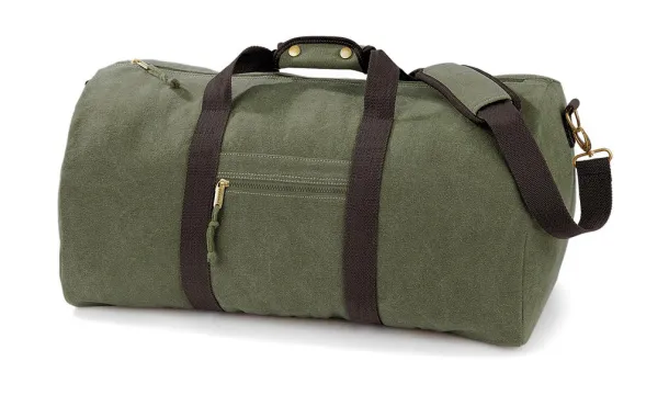  Vintage Canvas Holdall - Quadra Vintage Military Green