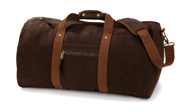  Vintage Canvas Holdall - Quadra Vintage Brown