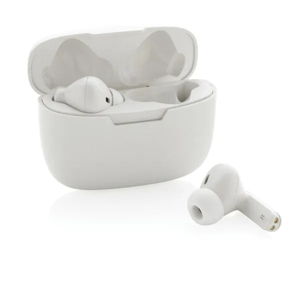  RCS recycled plastic Liberty Pro wireless earbuds - XD Collection White 