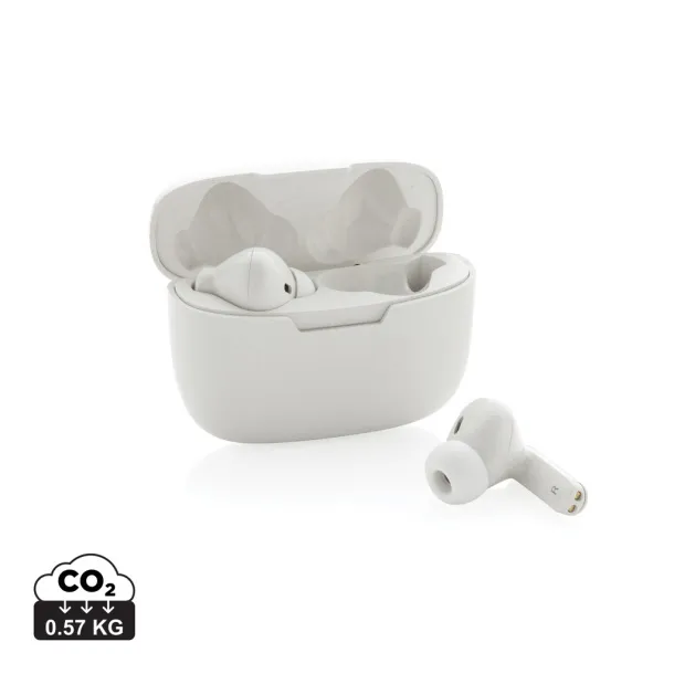  RCS recycled plastic Liberty Pro wireless earbuds - XD Collection White 