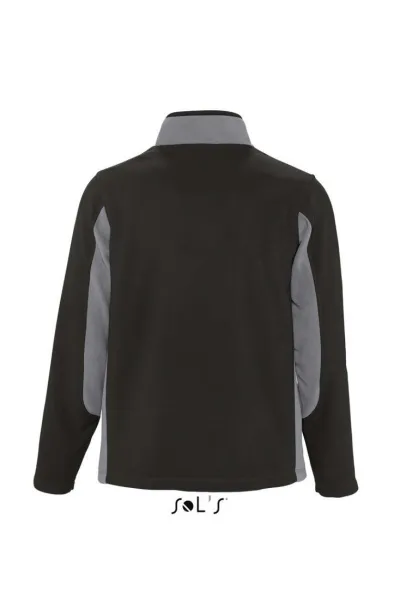  SOL'S NORDIC - MEN’S TWO-COLOUR ZIPPED FLEECE JACKET - SOL'S Black