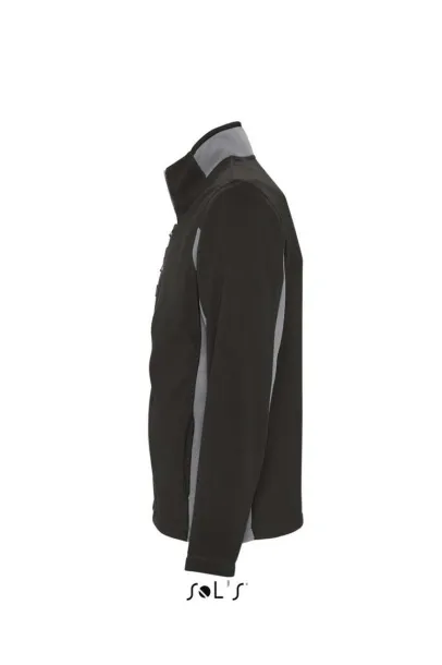  SOL'S NORDIC - MEN’S TWO-COLOUR ZIPPED FLEECE JACKET - SOL'S Black