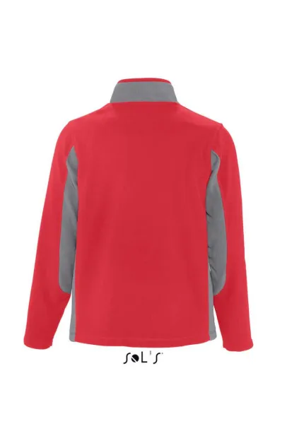  SOL'S NORDIC - MEN’S TWO-COLOUR ZIPPED FLEECE JACKET - SOL'S Red