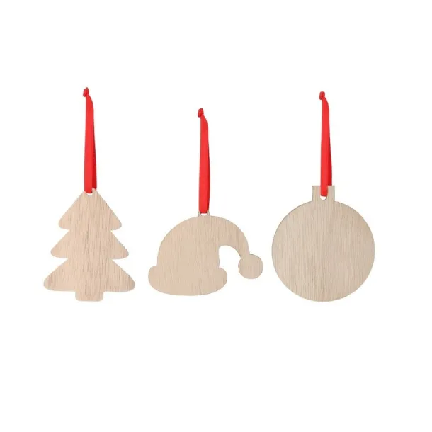  Wooden hanger, Christmas pattern wood