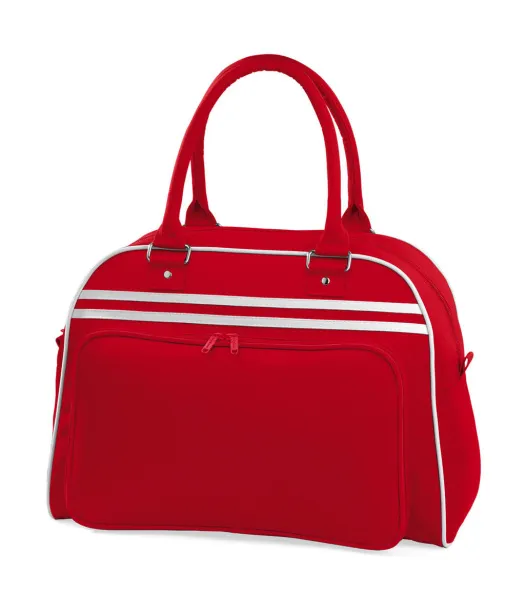  Retro Bowling Bag - Bagbase Classic Red Bijela